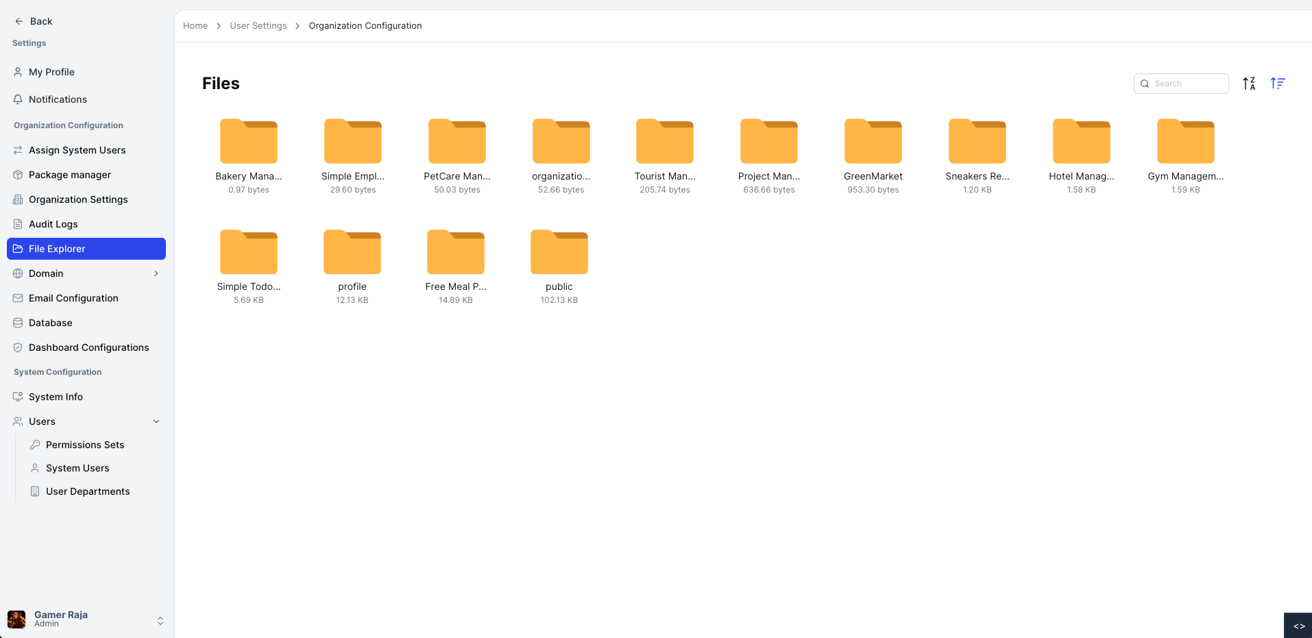 File Explorer UI