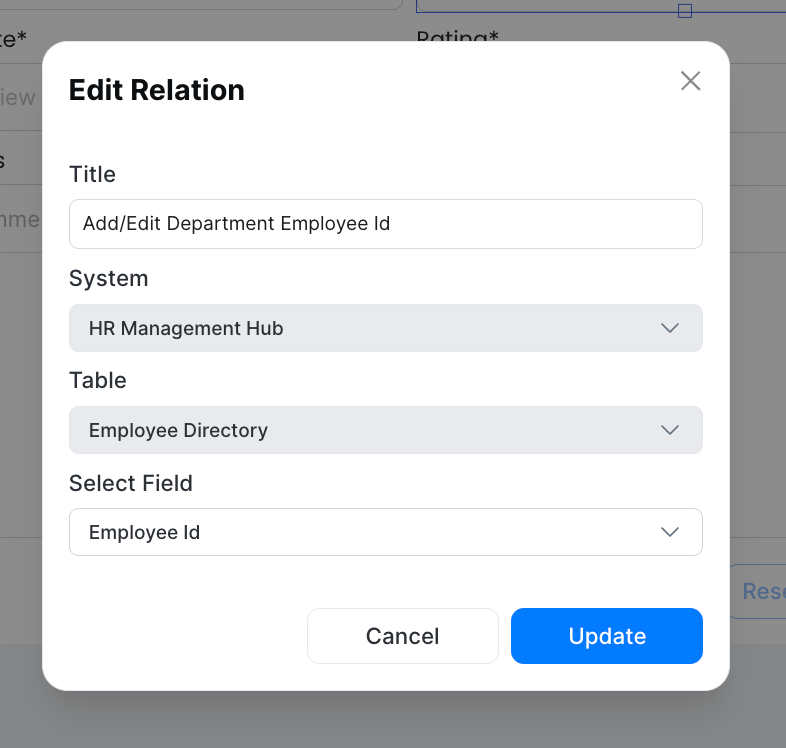Edit foreign key relation