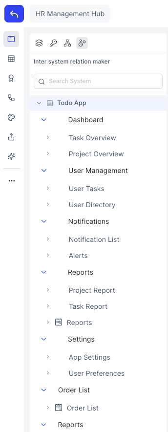 Expanded system showing its windows