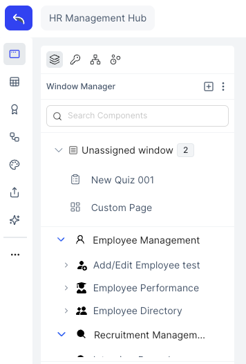 Unassigned windows panel