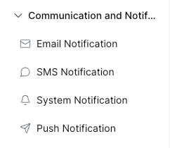 Communication and Notification event list