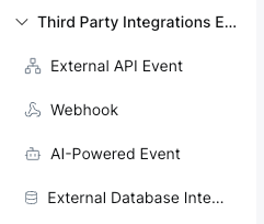 Third Party event list