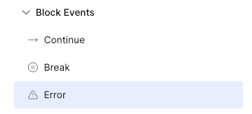 Break and Continue loop block nodes