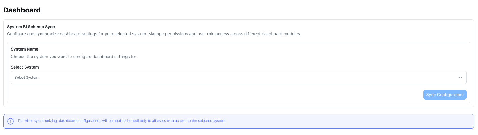 Dashboard-Configuration