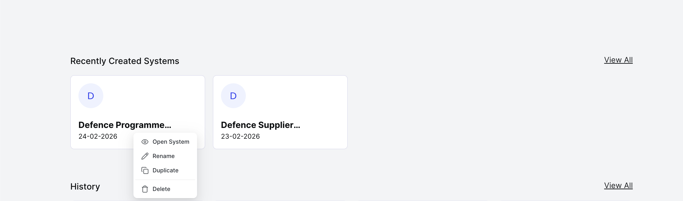 System management options