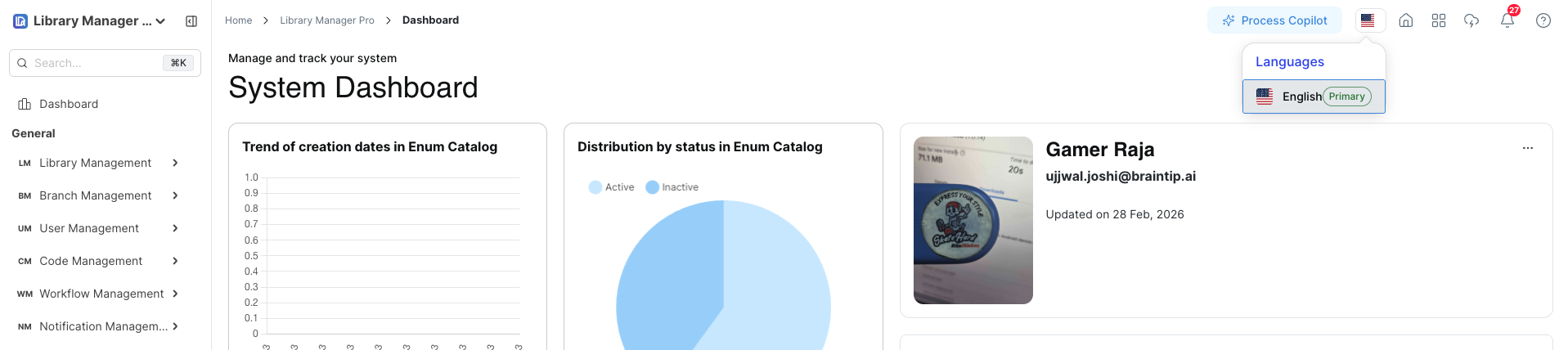 Primary and secondary language