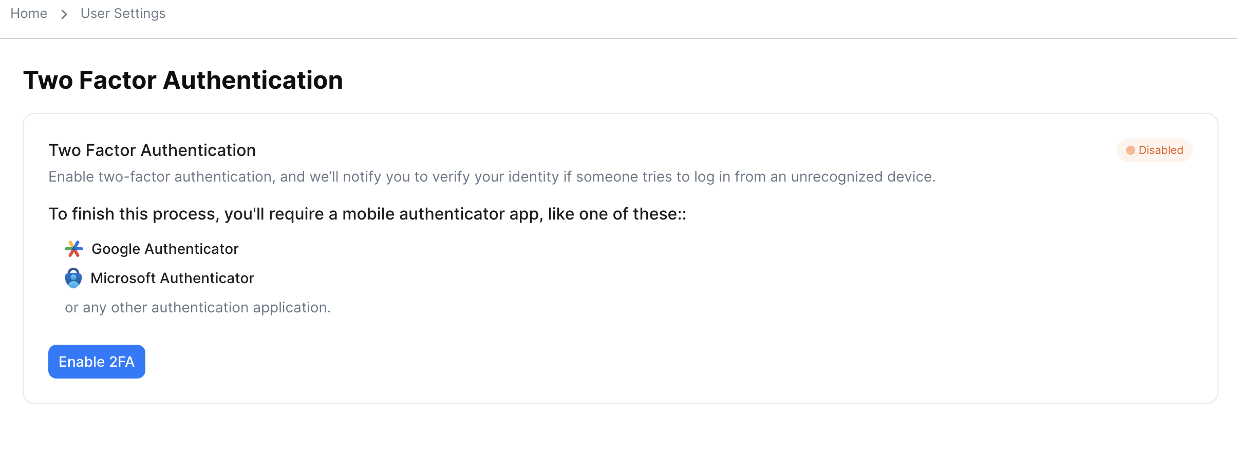 Two-Factor Authentication