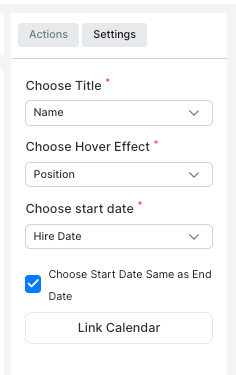 Calendar view settings