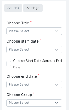 Milestone view settings